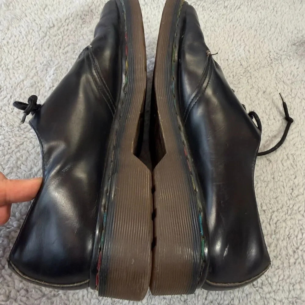DR MARTENS 1461  Oxford Shoes Mens 10 Black Leather Made in England Streetwear